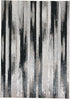 4' X 6' Black Silver and Gray Abstract Power Loom Area Rug